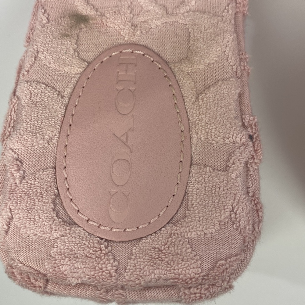 COACH Women’s Noelle Terry Cloth Platform Sandals – Blush Pink Monogram - 9.5B - Picture 12 of 15